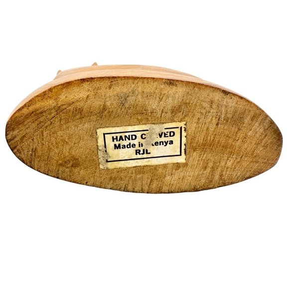 Set of 3 Wooden Animal Figures Elephant Ox Antelope Hand Carved in Kenya - Picture 16 of 16